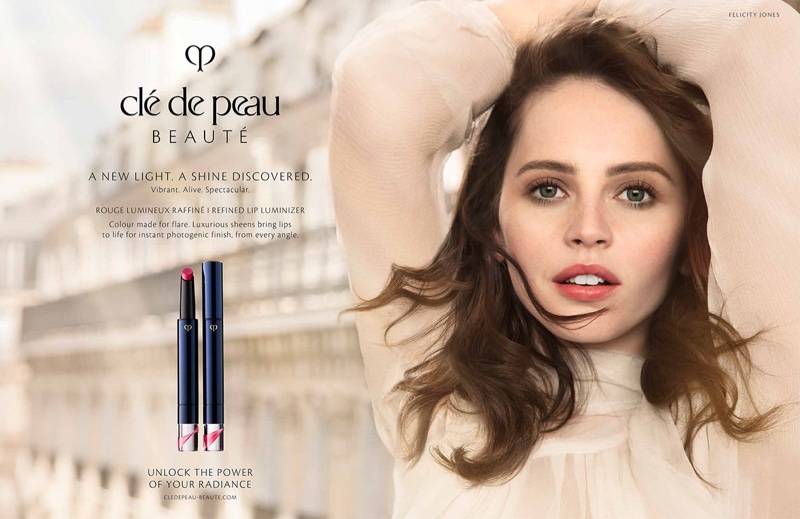 Felicity Jones stars in Clé de Peau Beauté spring-summer 2019 campaign