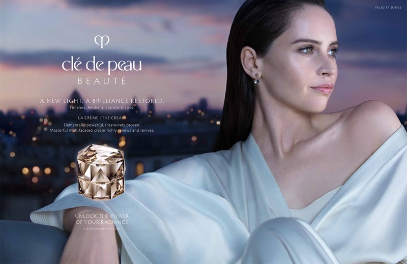 Actress Felicity Jones fronts Clé de Peau Beauté A New Light 2019 campaign