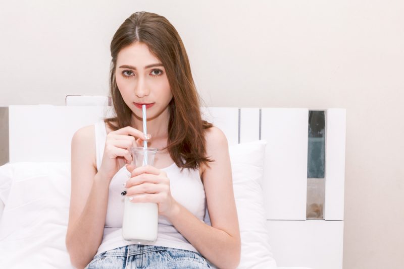Girl Drinking Milk