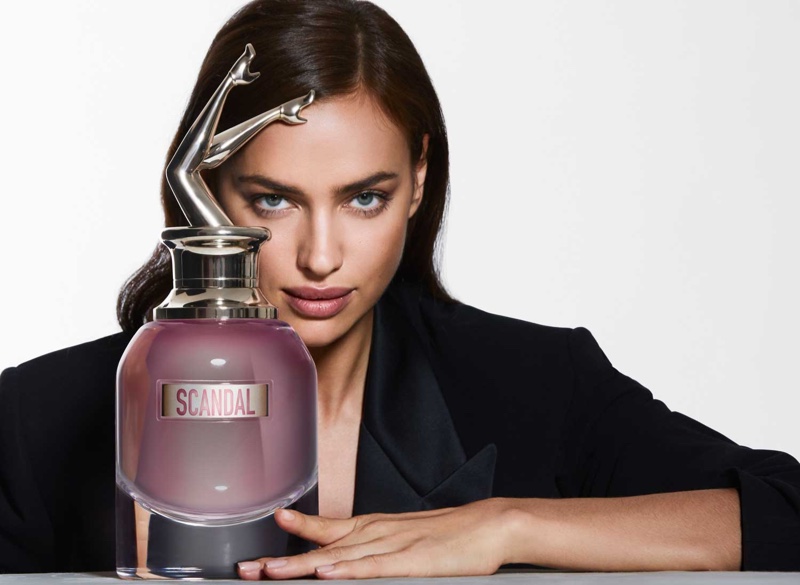 Jean Paul Gaultier enlists Irina Shayk for its Scandal a Paris fragrance campaign