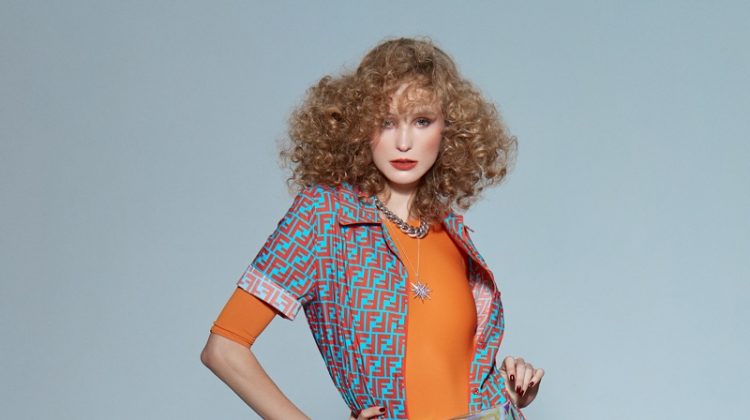 Javiera Skrynnik Embraces Retro Looks for ELLE Bulgaria