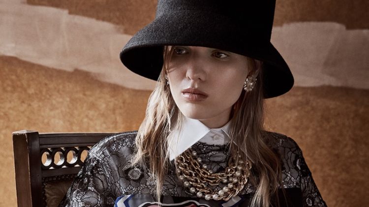 Jess PW Poses in Luxe Looks for WWD Magazine