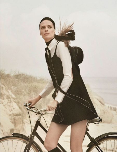 Julia Stegner Models Monochrome Styles for Vogue Germany Julia Stegner Models Monochrome Styles for Vogue Germany