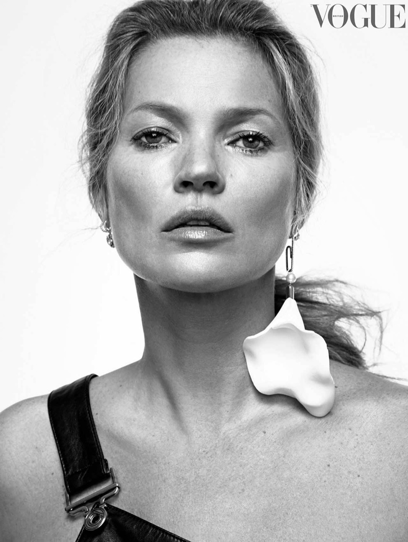 Supermodel Kate Moss stuns in black and white shot. Photo: Inez & Vinoodh