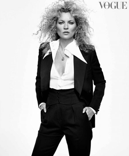 Kate Moss Lands 3 Covers for Vogue UK's May Issue (Photos) Kate Moss suits up. Photo: Inez & Vinoodh