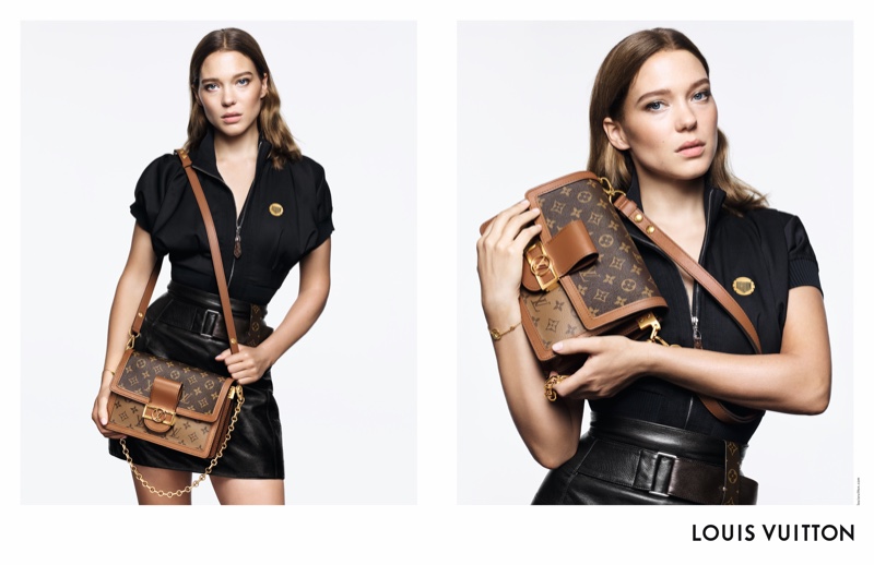 Lea Seydoux appears in Louis Vuitton handbag campaign with the Dauphine silhouette