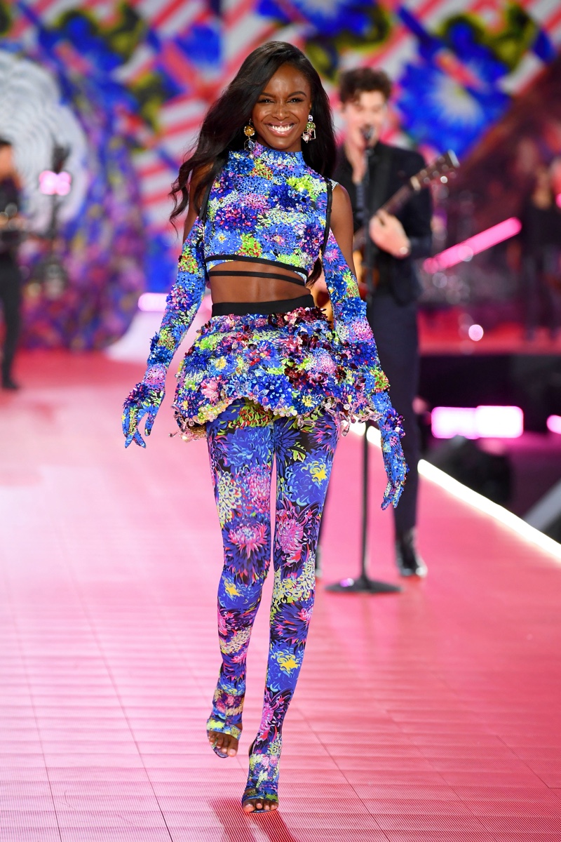 Leomie Anderson on the Victoria's Secret Fashion Show 2018 runway in New York. Photo: Victoria's Secret