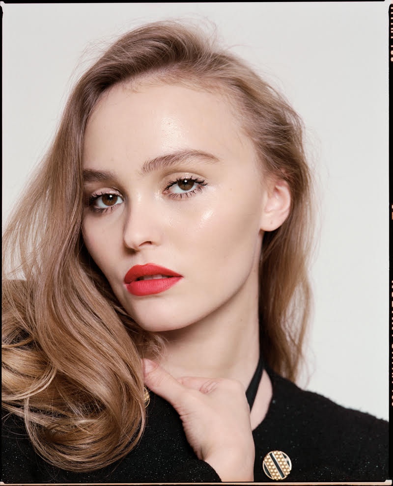 Photographed by Pelle Lannefors, Lily-Rose Depp poses for Glamour Paris