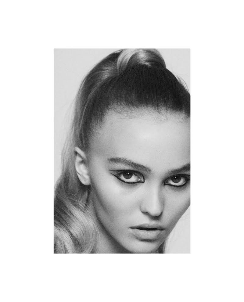 Lily-Rose Depp tries on a high ponytail look