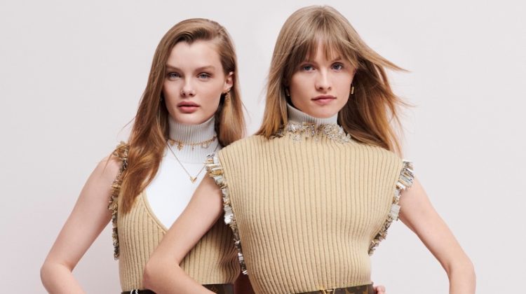 Kris Grikaite & Klara Kristin Rock Louis Vuitton’s Supersized Monogram