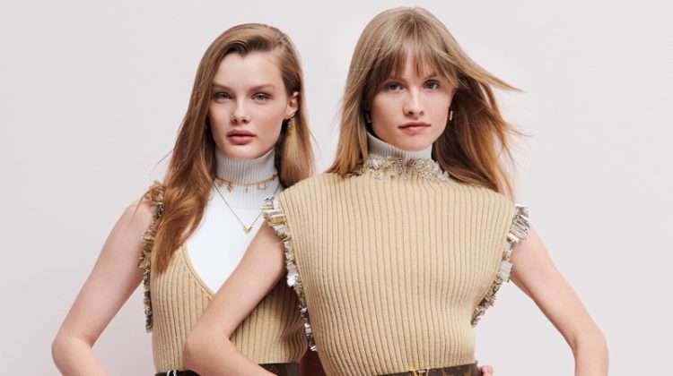 Kris Grikaite and Klara Kristin are the faces of the Louis Vuitton Monogram Giant campaign