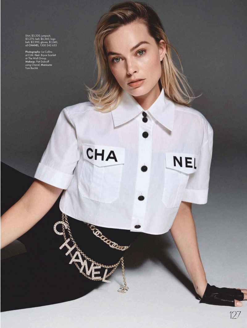 Margot Robbie rocks the Chanel logo in this shot