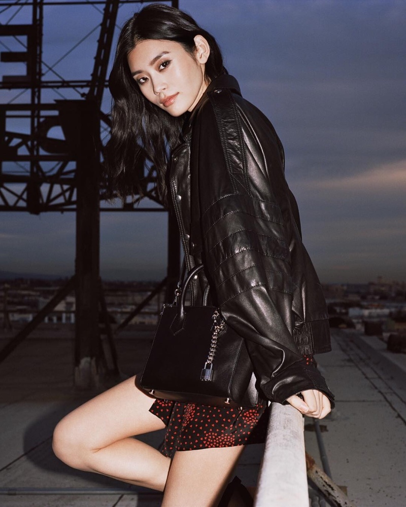 Ming Xi poses for Ming by The Kooples spring 2019 campaign