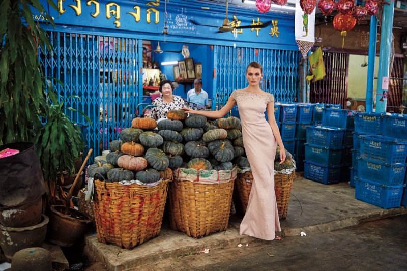 Neiman Marcus features Teri Jones dress in Art of Travel campaign