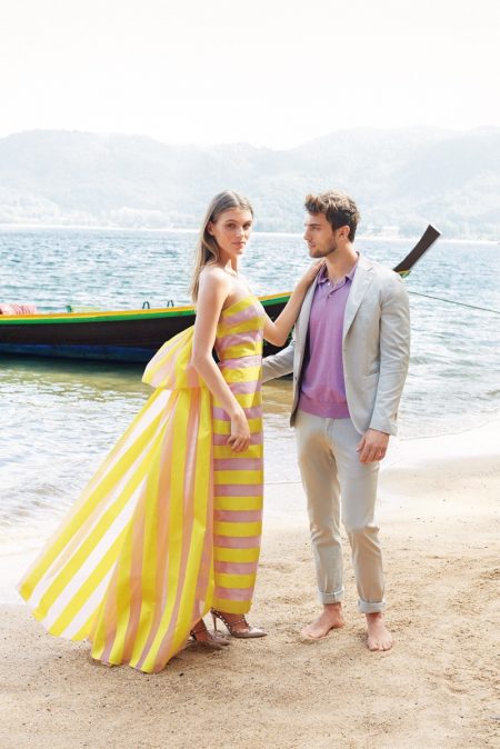 Madison Headrick Travels to Thailand for Neiman Marcus Shoot Madison Headrick poses on the beaches of Thailand for Art of Travel campaign