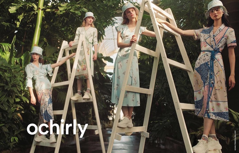 Lorena Maraschi, Polina Oganicheva, Jess PW and He Cong front Ochirly summer 2019 campaign