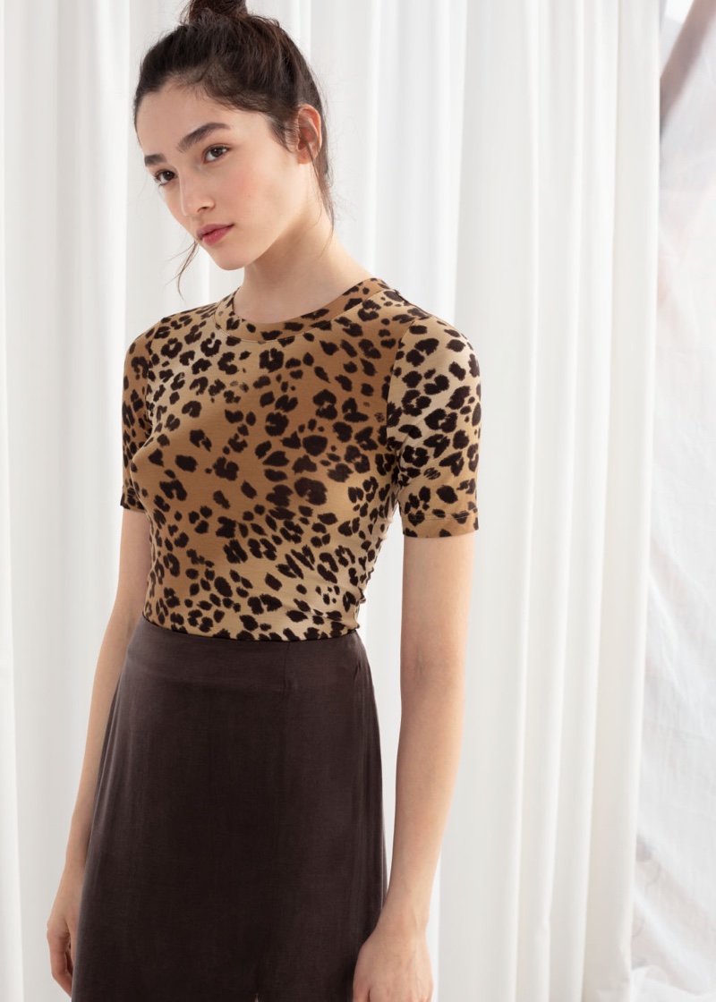 leopard print dress and other stories