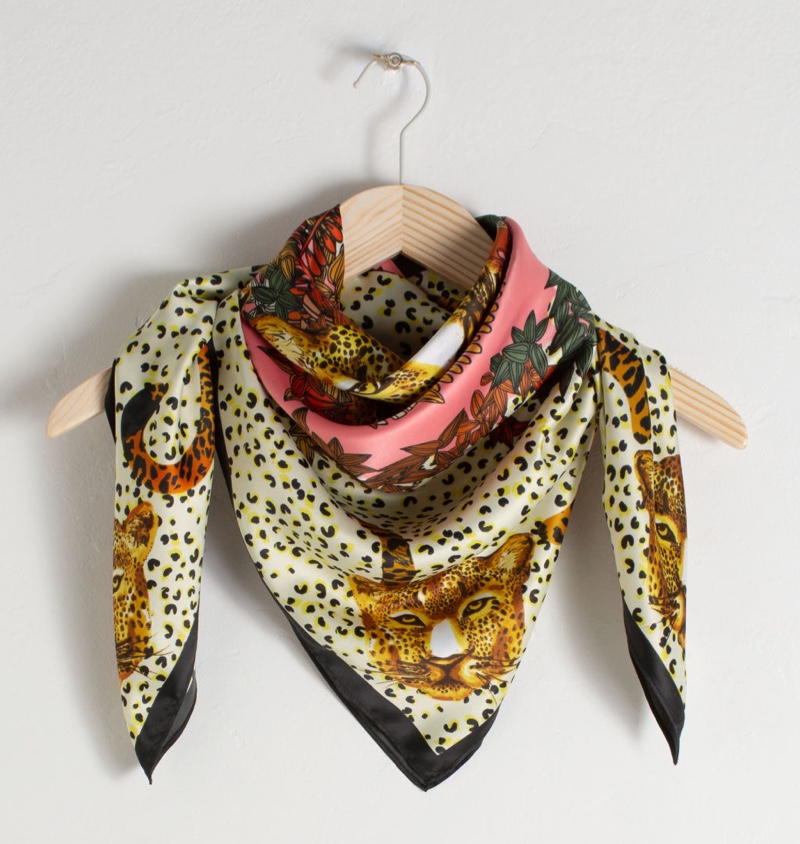 & Other Stories Leopard Print Scarf $49