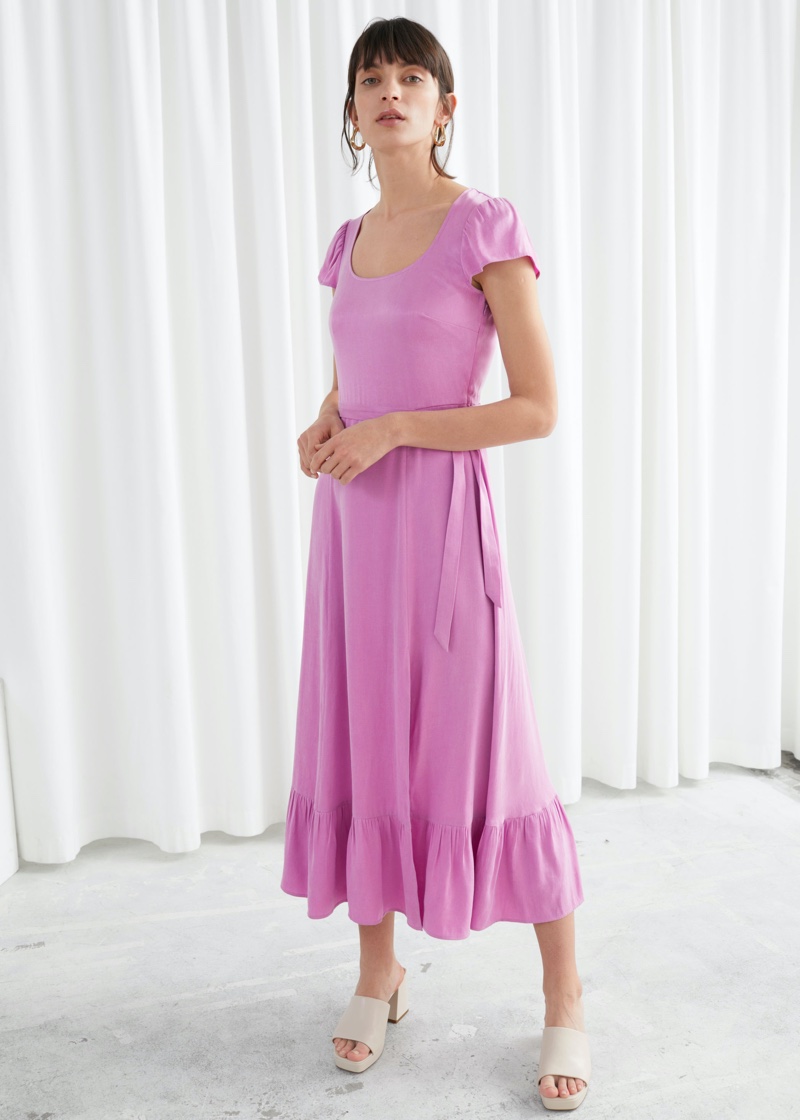 & Other Stories Scoop Neck Midi Dress $119