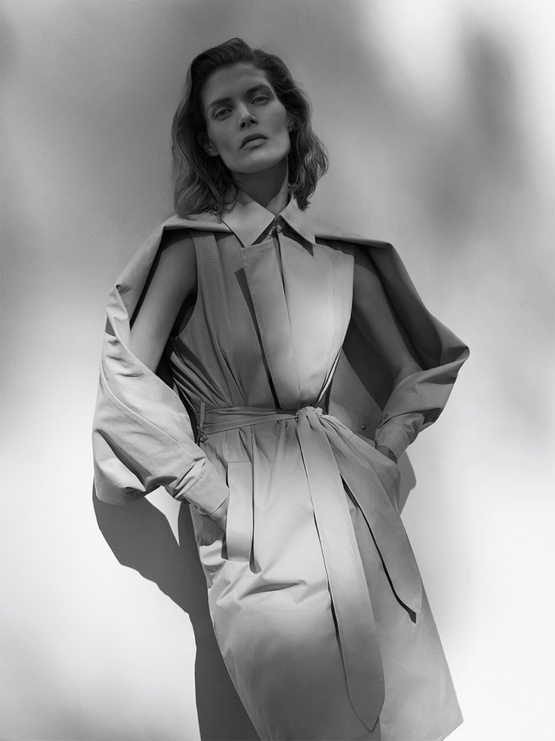 Reserved Re.Design trench coat with flaps and belt from spring-summer 2019 collection