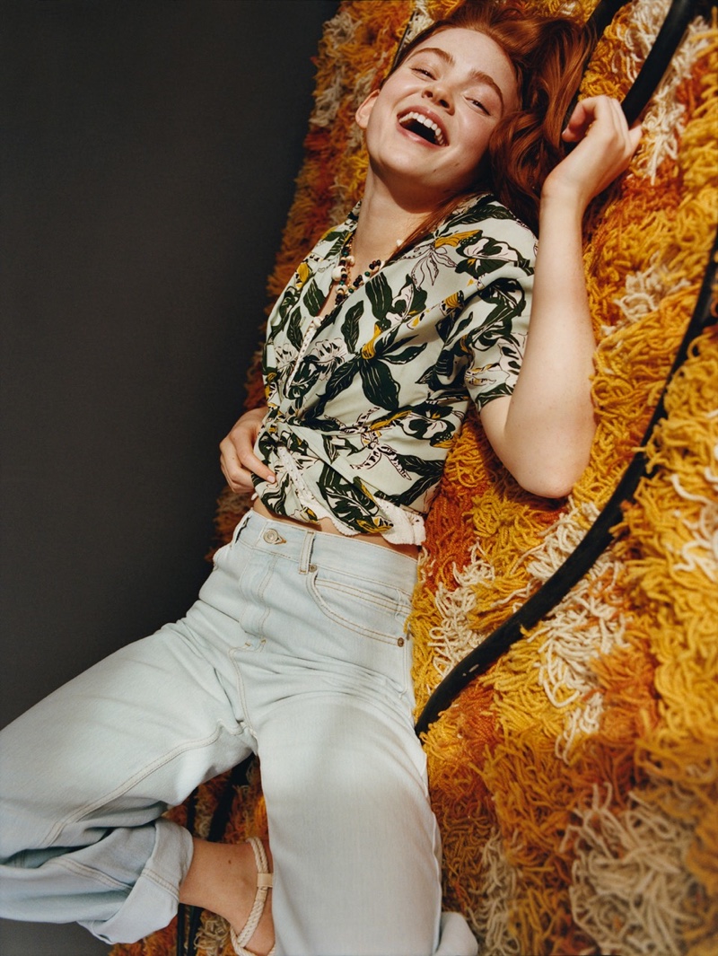 Rocking tropical prints, Sadie Sink fronts Pull & Bear collaboration campaign