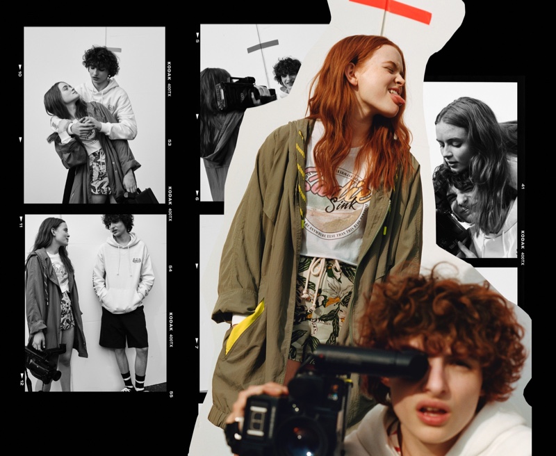 Stranger Things stars Sadie Sink and Finn Wolfhard pose for Pull & Bear campaign