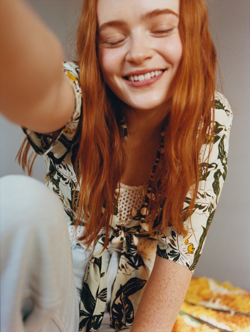 Actress Sadie Sink is all smiles in Pull & Bear collaboration campaign