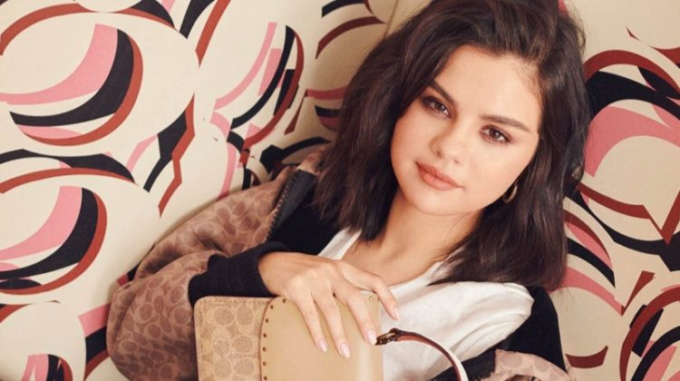 Selena Gomez wears Coach Parker bag with signature canvas print