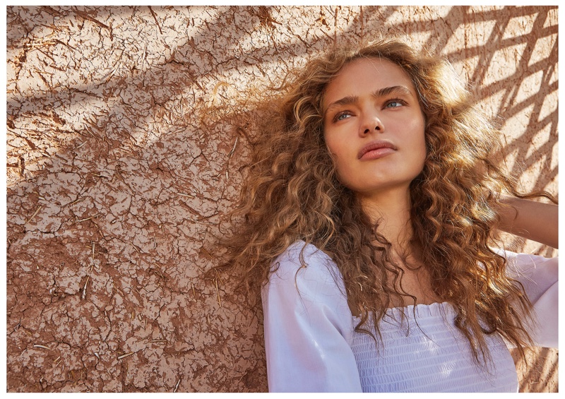 Model Anna Mila Guyenz appears in Stradivarius spring-summer 2019 campaign