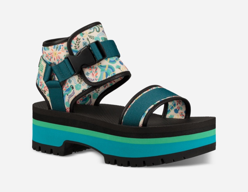 Teva x Anna Sui Indio Jewell Sandal in Deep Teal $275