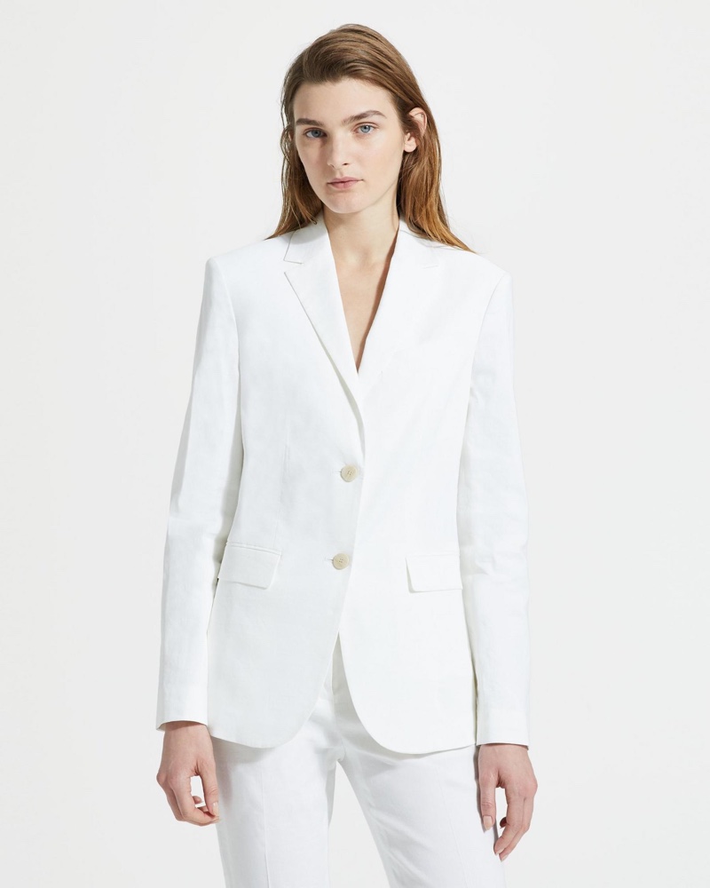 Theory Good Linen Classic Blazer in White $495