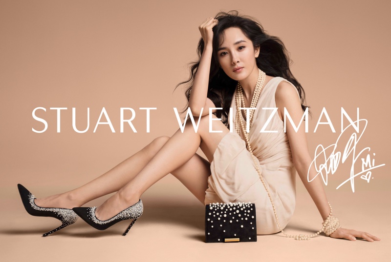 Yang Mi poses for Stuart Weitzman spring 2019 campaign