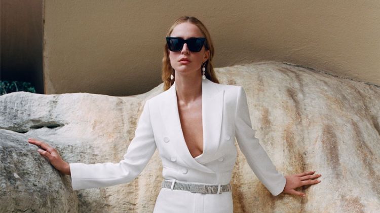 Raquel Zimmermann Suits Up in Zara Pantsuits