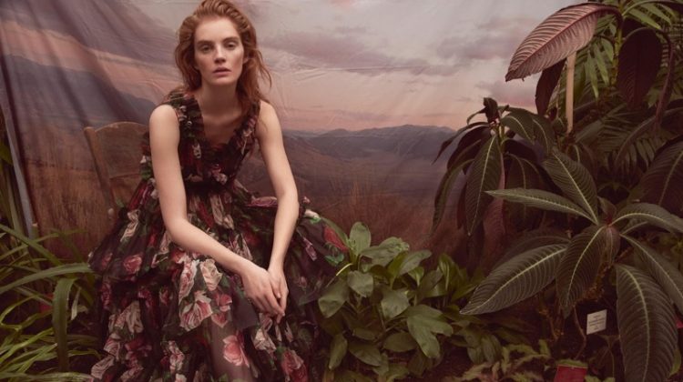 Alexina Graham Embraces Floral Fashion in Marie Claire Czech