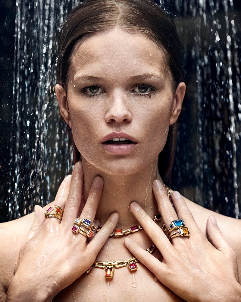 Model Anna Ewers poses in Novella collection from David Yurman