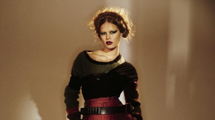 Anna Ewers Poses in Statement Pants for W Magazine