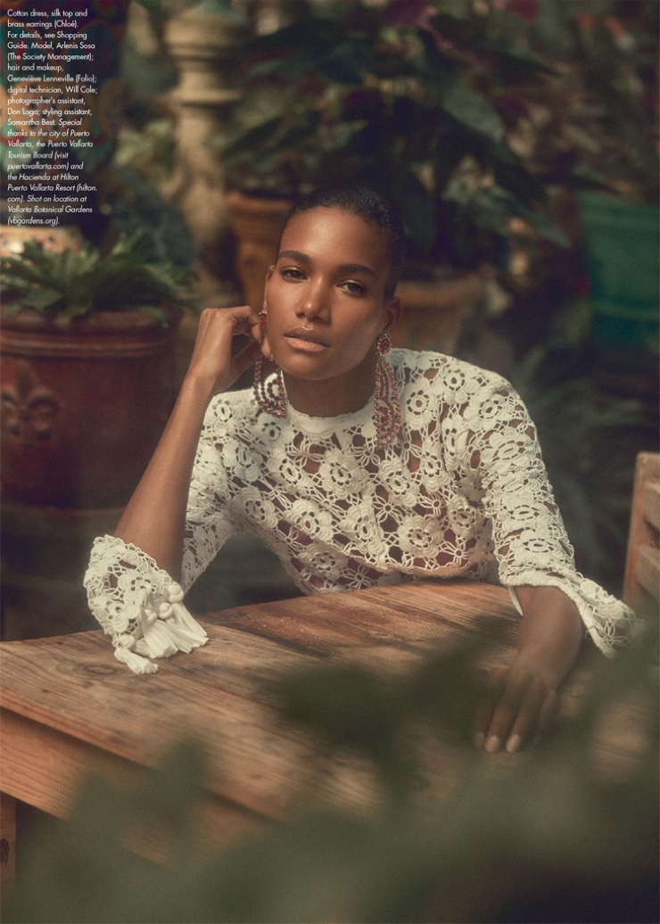 Arlenis Sosa Wears Tropical Styles for ELLE Canada