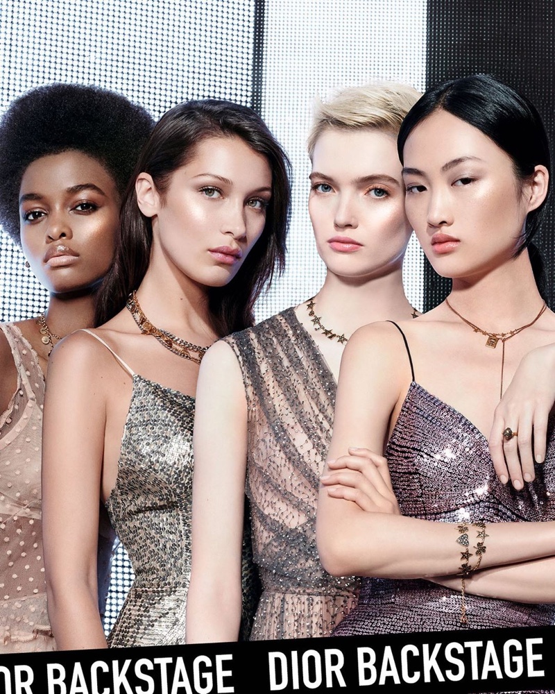 Model Bella Hadid joins Ruth Bell, Jing Wen and Blesnya Minher for Dior Backstage foundation campaign