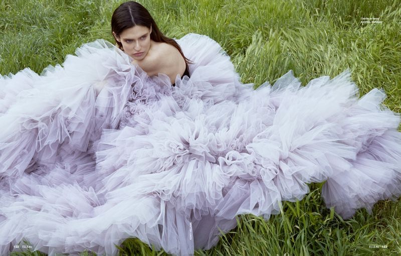 Bianca Balti Models Romantic Dresses for ELLE Russia