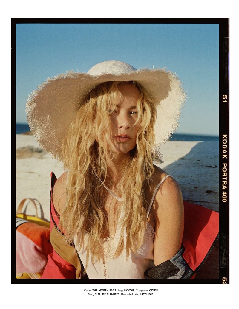 Carolyn Murphy Poses in Vacation Fashions for ELLE France