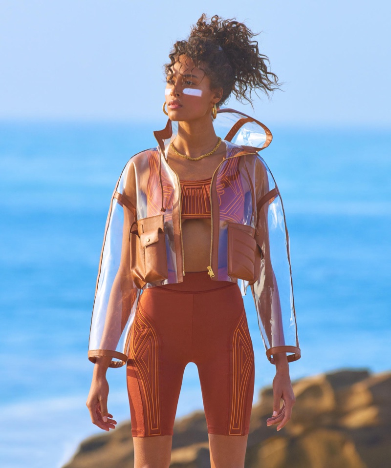 Cindy Bruna Gets Sporty Glam on the Beach for Vogue Japan