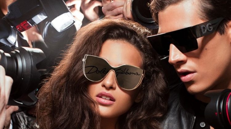 Chiara Scelsi Faces the Paparazzi in Dolce & Gabbana #DGLogo Eyewear Ads