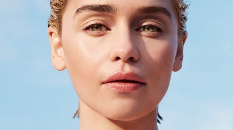 Emilia Clarke Shines in Gold for Allure Beauty Shoot