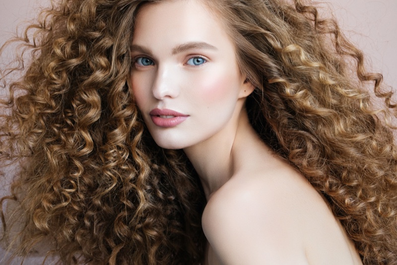 Beautiful Model Curly Hair