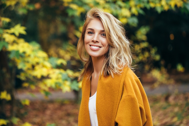 Blonde Woman Smiling