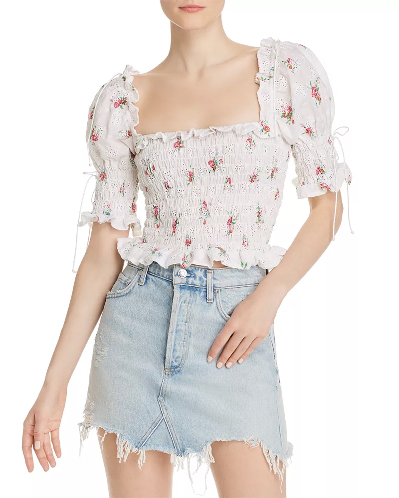 For Love & Lemons Tarte Eyelet Top $172