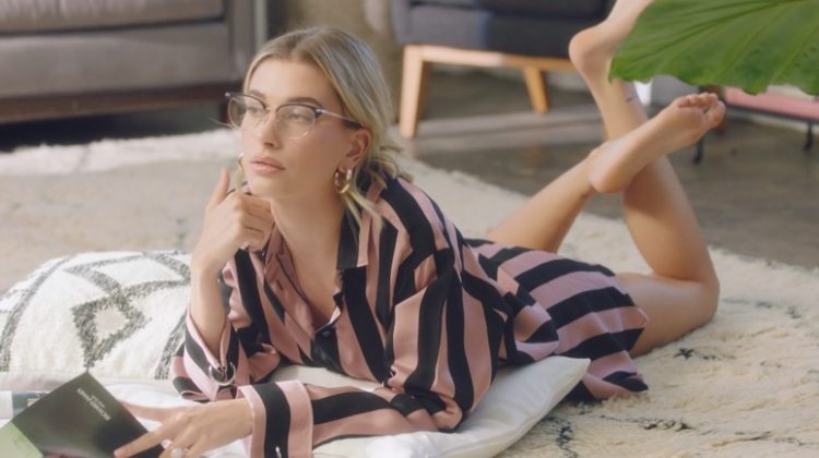 Hailey Baldwin poses in Los Angeles for Bolon I See Me film.