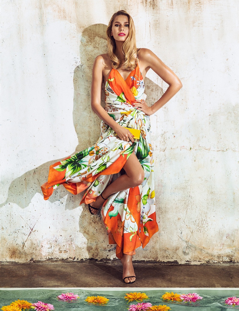 Hana Soukupova Models Tropical Prints for Woman Spain