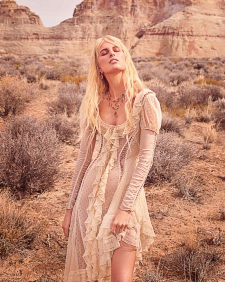 Karolina Kurkova Enchants in Romantic Dresses for How To Spend It Karolina Kurkova Enchants in Romantic Dresses for How To Spend It