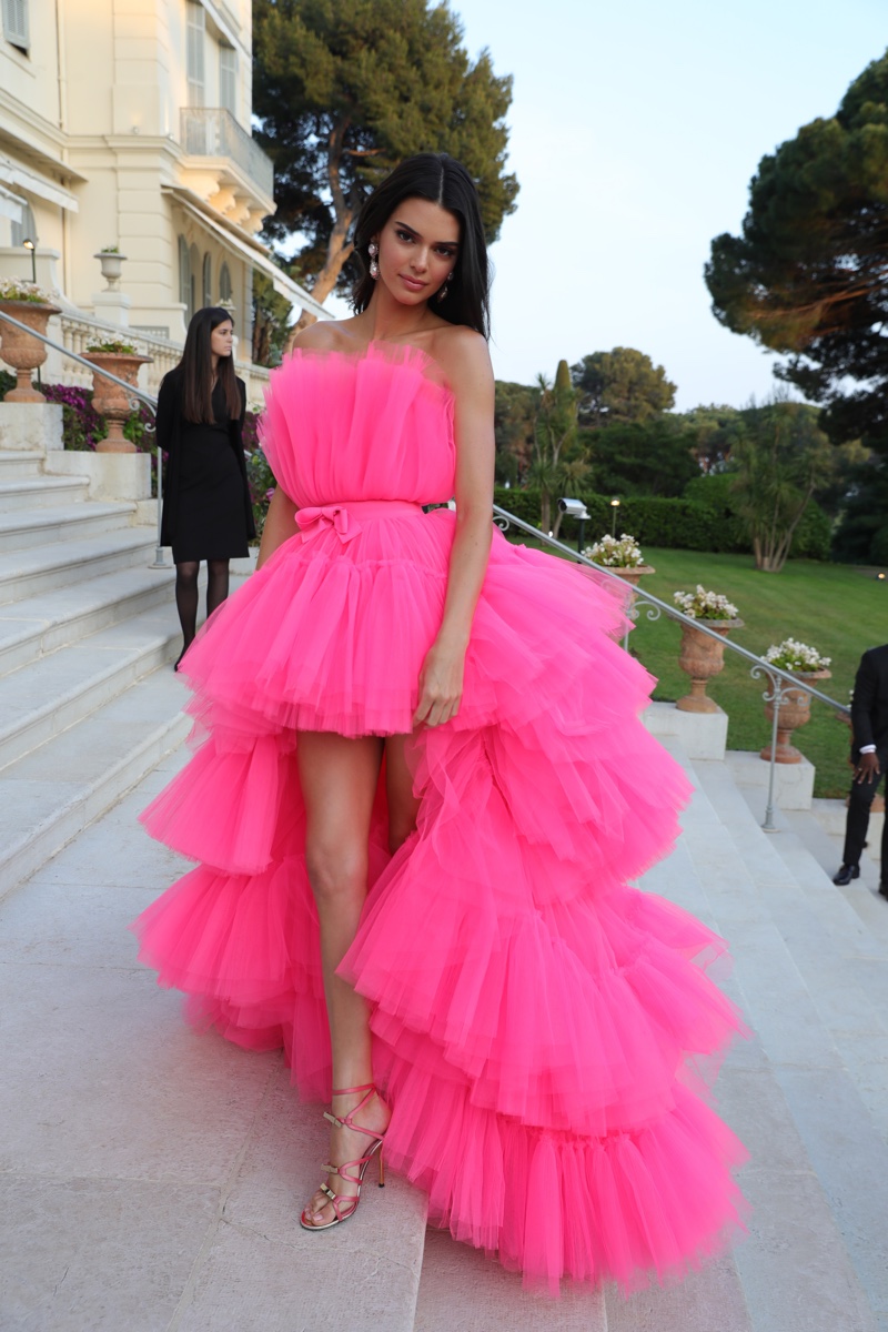Kendall Jenner wears design from Giambattista Valli x H&M collaboration. 